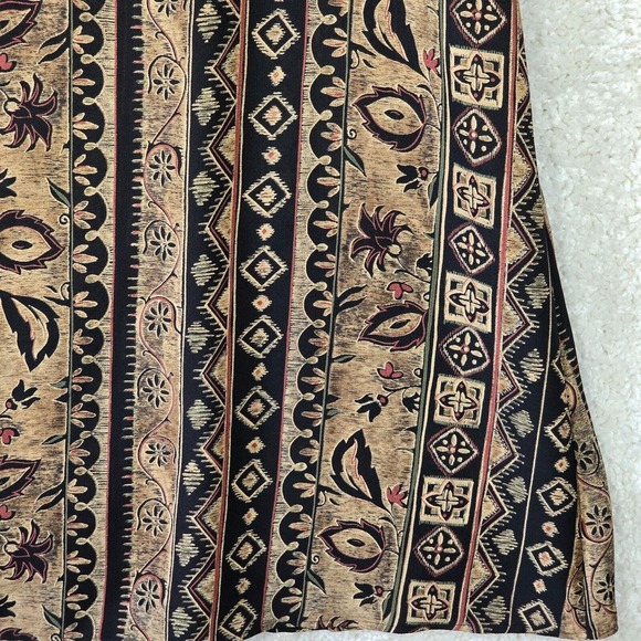 Braemar Jeremy Scott Women Maxi Dress Size 8 Tie Back Aztec Print Summer Vintage - Picture 3 of 15